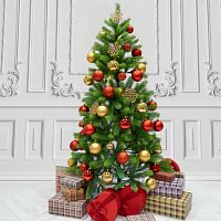 Ель новогодняя искусственная "Premium" 150 см, литой ПЭТ, зеленая, ЗОЛОТАЯ СКАЗКА, 591310