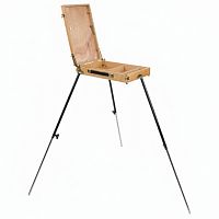 Этюдник BRAUBERG ART CLASSIC, бук, 40х25х7,5см, высота холста 70см, ножки метал 90см, ремень,190655