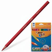 Карандаши цветные пластиковые BIC (Франция) "Evolution", 18 цветов, заточенные, в картонной упаковке, 9375173