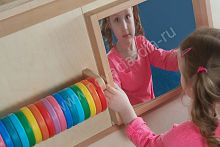 Тактильно-развивающая Панель детская Выпуклое Зеркало